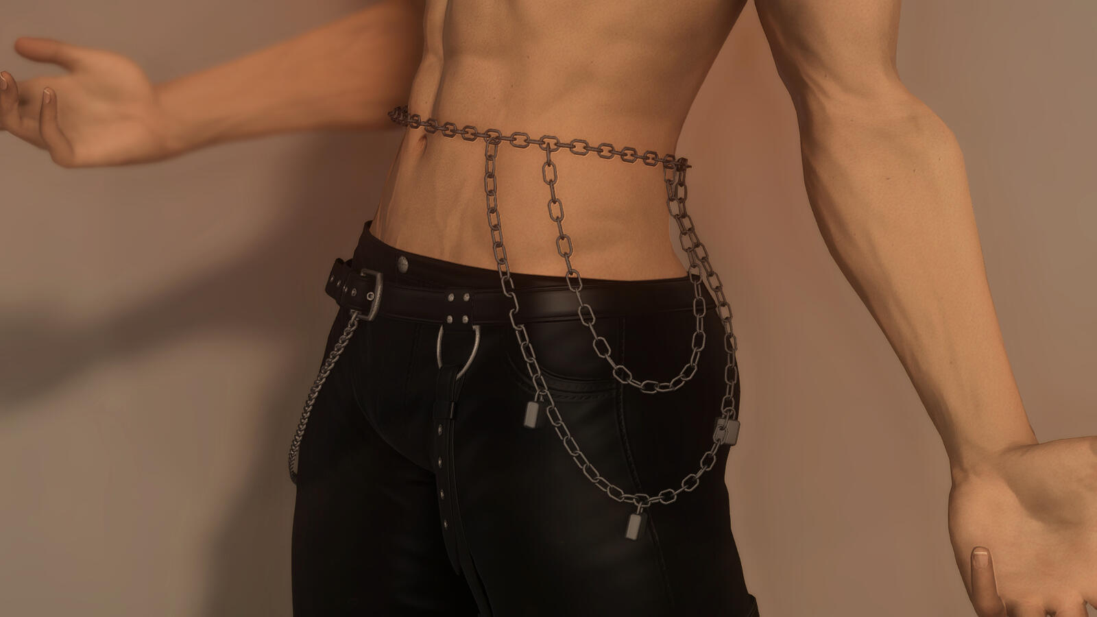 Lock waist chain